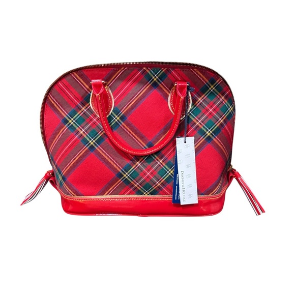 Dooney & Bourke Red Tartan Zip Zip Satchel NWT Plaid Bag - Picture 4 of 10